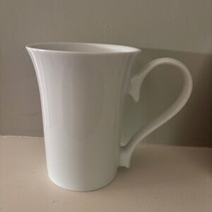 Starbucks White Mug Flare Rim Scroll Handle